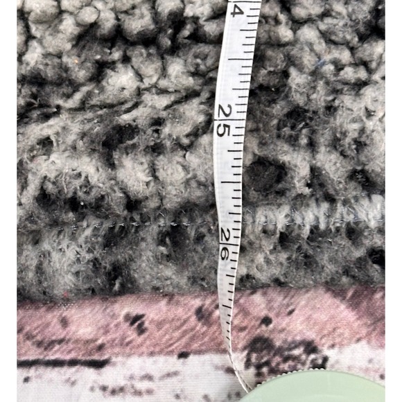 True Grit Sherpa Fleece Quarter Zip Pullover Women's Size M Gray Black - Picture 12 of 14